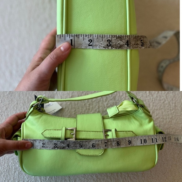 NWT Vintage Y2K Chartreuse Baguette Bag - Picture 11 of 16